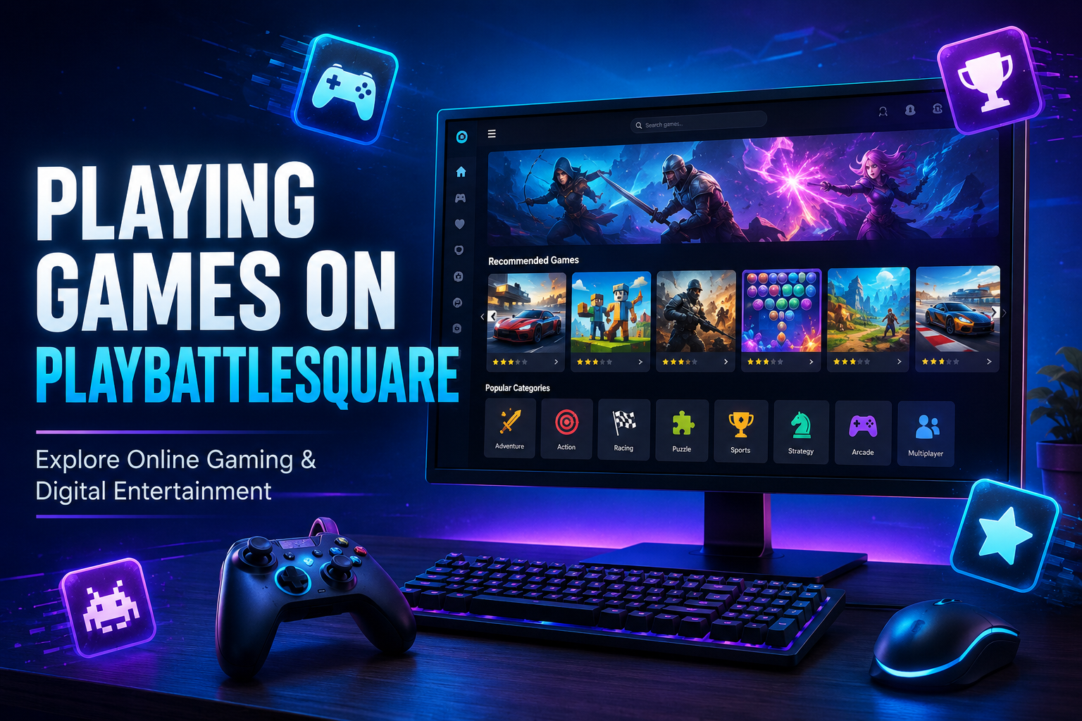 playing games on playbattlesquare